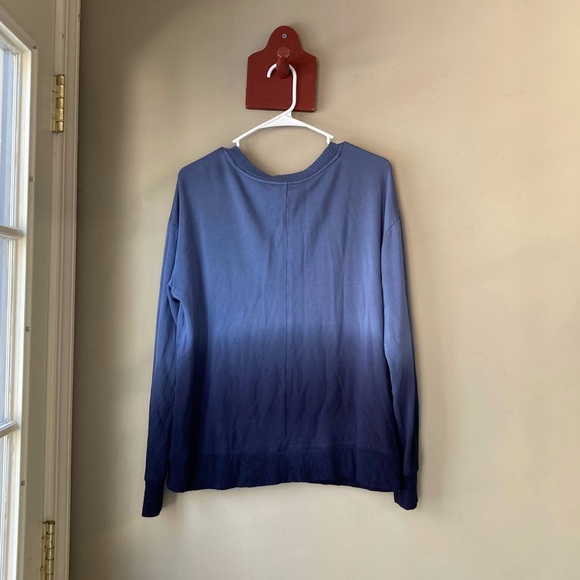 Splendid Blue Tie Dye Oversized Soft Long Sleeve Pullover Crewneck Top M - Picture 3 of 6